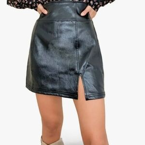 Free People Holding Onto A Dream Coated Mini Skirt